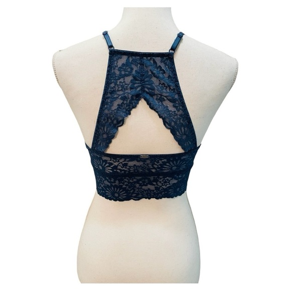 PINK Victoria’s Secret Blue Lace Bralette Small - Picture 3 of 7